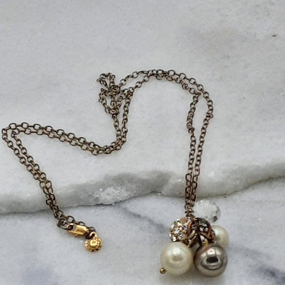 J. Crew Long Cluster Pearl Charm Necklace - Picture 6 of 9
